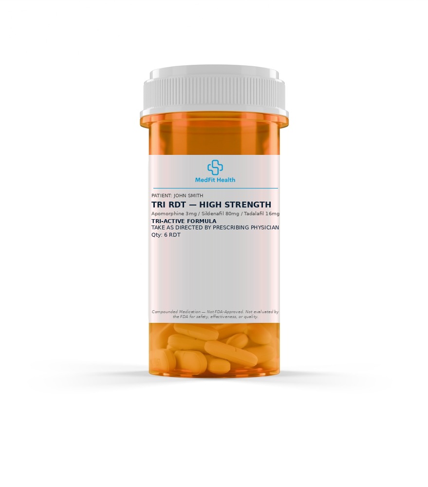 Tri RDT — High Strength prescription bottle (placeholder label)