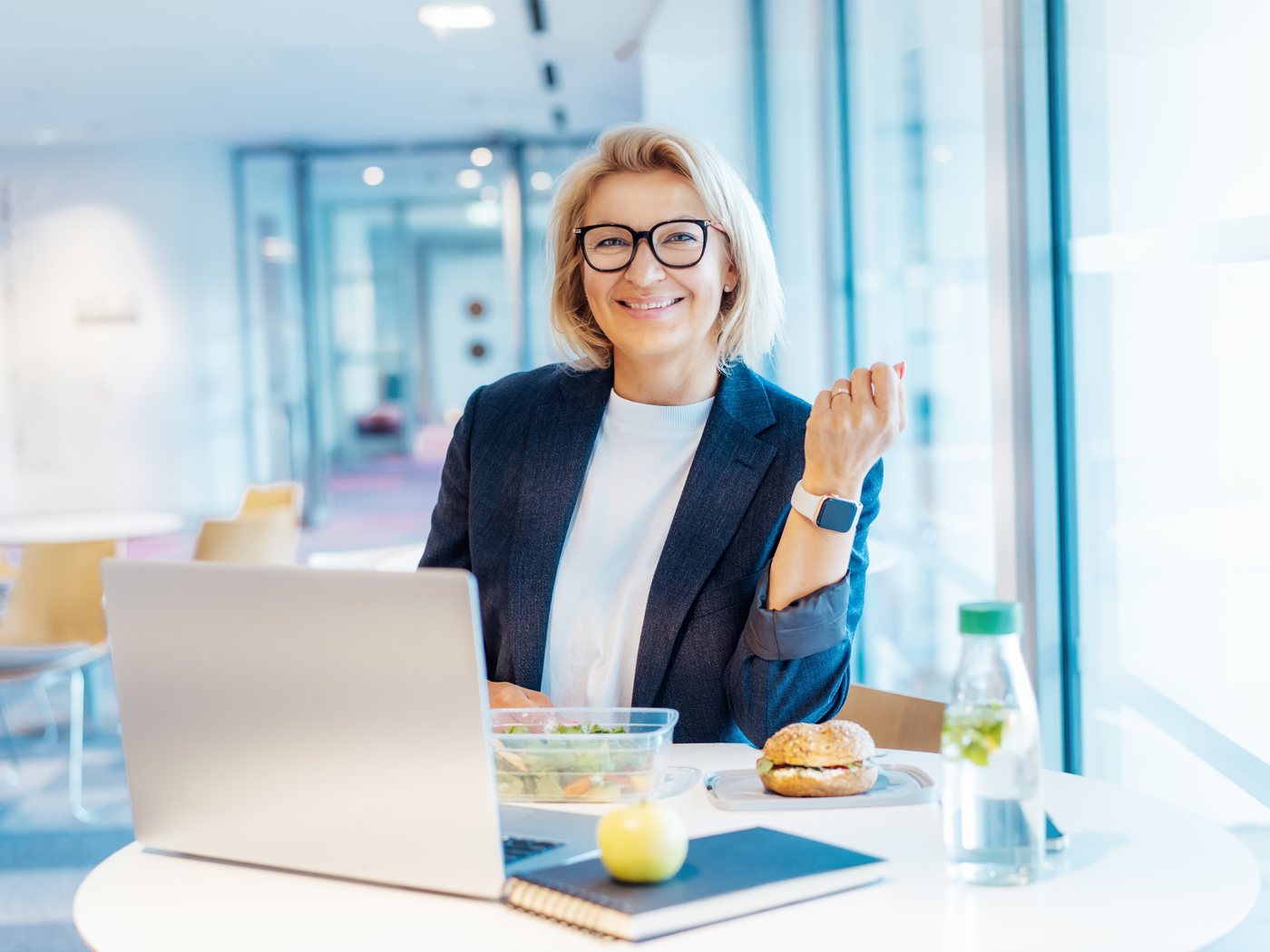 MedFit Health patient managing her wellness routine alongside a normal workday